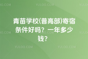 青苗學校(普高部)寄宿條件好嗎？一年多少錢？