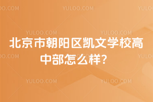 北京市朝陽區凱文學校高中部怎么樣？
