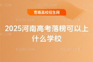 2025河南高考落榜可以上什么學校？