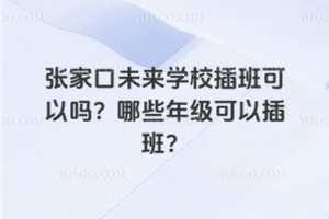 張家口未來學校插班可以嗎？哪些年級可以插班？